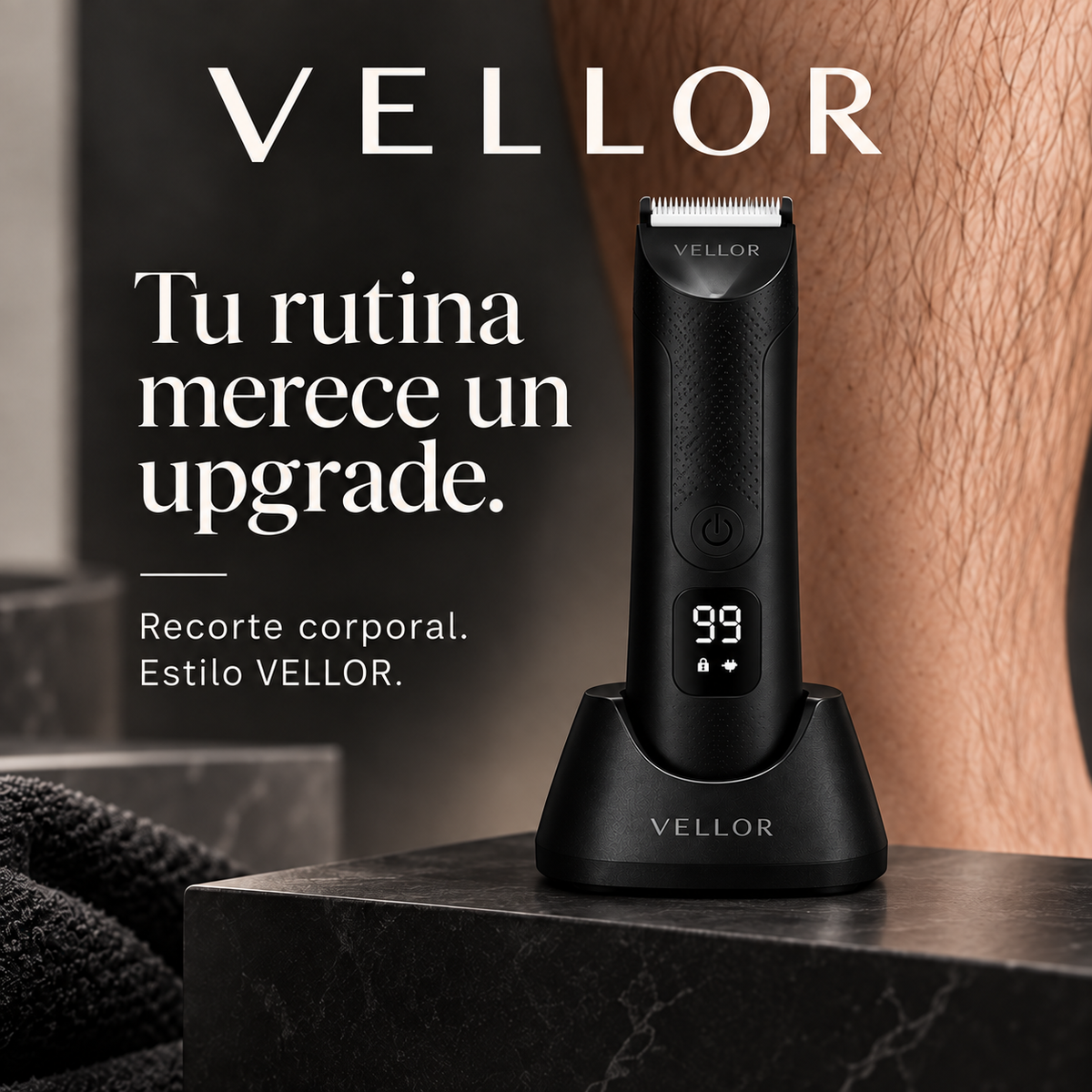 VELLOR One — Rasúrate en la ducha en tan solo 3 minutos.