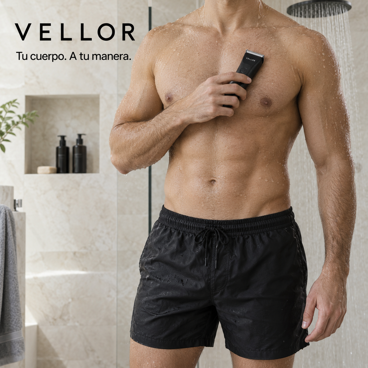 VELLOR One — Rasúrate en la ducha en tan solo 3 minutos.